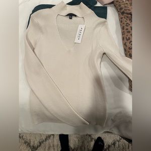 Cream Pacsun Kendall & Kylie keyhole top sweater